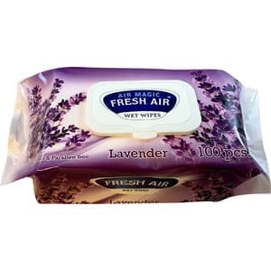 Fresh Air Vlhčené ubrousky s klipem lavender 100ks