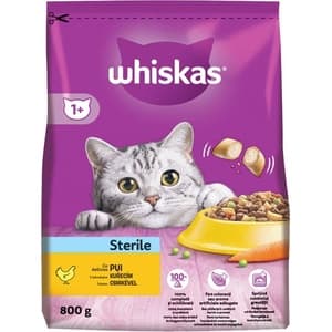 Whiskas Granule pro kočky Sterile kuřecí 800g